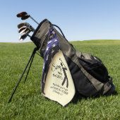 Patriottische Amerikaanse vlag Christelijk Golfhanddoek (Groen)