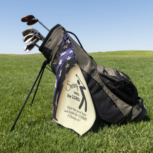 Patriottische Amerikaanse vlag Christelijk Golfhanddoek (Groen)