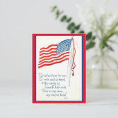 Patriottische Amerikaanse vlag citaat Feestdagenkaart (Staand voorkant)