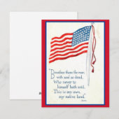 Patriottische Amerikaanse vlag citaat Feestdagenkaart (Voorkant / Achterkant)