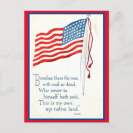 Patriottische Amerikaanse vlag citaat Feestdagenkaart