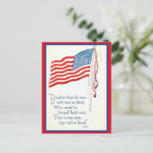 Patriottische Amerikaanse vlag citaat Feestdagenkaart (Staand voorkant)