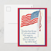 Patriottische Amerikaanse vlag citaat Feestdagenkaart (Voorkant / Achterkant)