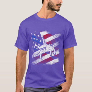 Patriottische Amerikaanse vlag combat sports worst T-shirt