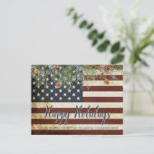  Patriottische Amerikaanse vlag Corporate Business Feestdagenkaart (Staand voorkant)