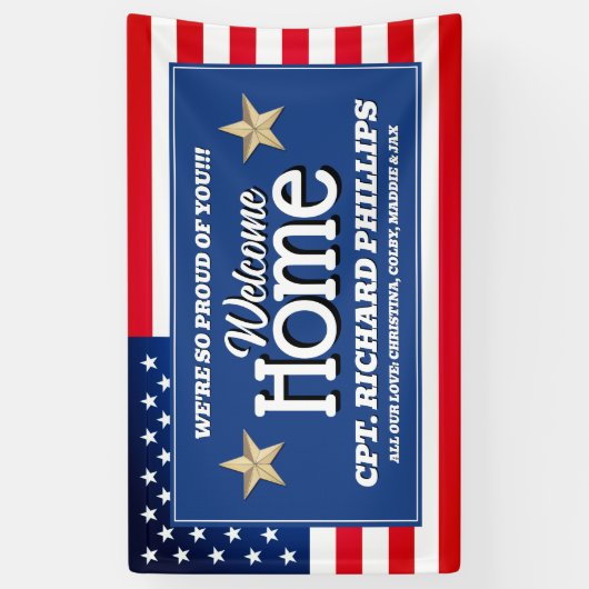 Patriottische Amerikaanse vlag Custom Military Wel Spandoek (Verticaal)