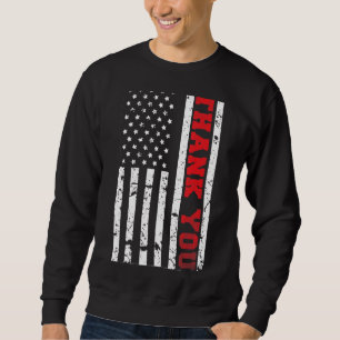 Patriottische Amerikaanse vlag Dank je veteranen d Trui