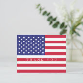 Patriottische Amerikaanse vlag Dank je wel Briefkaart (Staand voorkant)