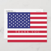 Patriottische Amerikaanse vlag Dank je wel Briefkaart (Voorkant / Achterkant)