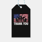 Patriottische Amerikaanse vlag Dank je wel Cadeaulabel (Voorkant)
