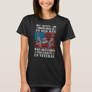Patriottische Amerikaanse vlag Dank jullie veteran T-shirt
