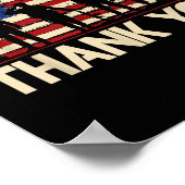 Patriottische Amerikaanse vlag Dank u veteranen Poster (Hoek)