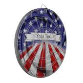 Patriottische Amerikaanse vlag Dartbord (Voorkant Links)