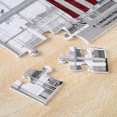 Patriottische Amerikaanse Vlag DEN Luchthaven Foto Legpuzzel (Zijkant)