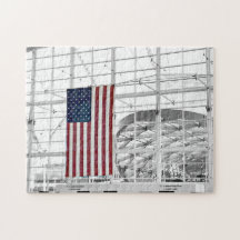 Patriottische Amerikaanse Vlag DEN Luchthaven Foto