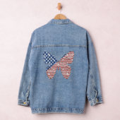Patriottische Amerikaanse vlag Denim jas voor dame Jacket (Hangar)