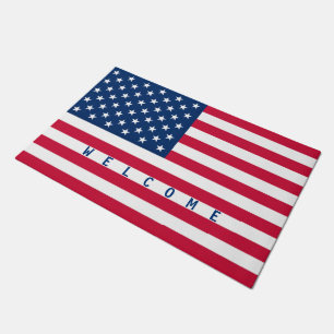 Patriottische Amerikaanse vlag deurmat