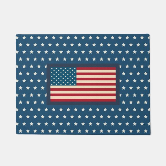 Patriottische Amerikaanse vlag deurmat cadeau (Voorkant)