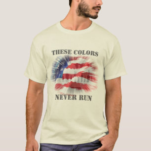 Patriottische Amerikaanse Vlag Deze Kleuren Gaan N T-shirt