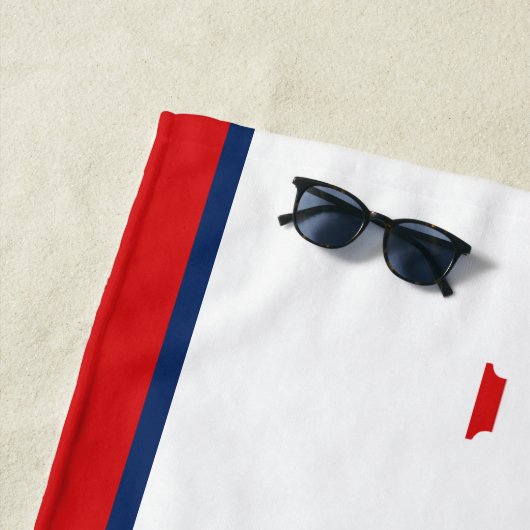 Patriottische Amerikaanse vlag Donald Trump 2024 Strandlaken (In situ)