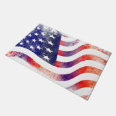 Patriottische Amerikaanse vlag Doormat Deurmat (Schuin)