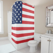 Patriottische Amerikaanse vlag Douchegordijn (In situ)