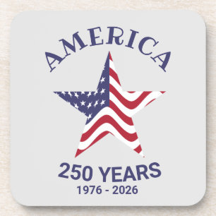 Patriottische Amerikaanse vlag drinkviltje 250 jaa Bier Onderzetter