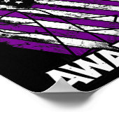 Patriottische Amerikaanse vlag Drug Overdose Opioi Poster (Hoek)