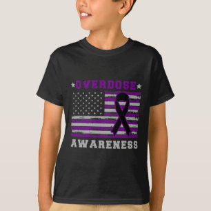 Patriottische Amerikaanse vlag Drugs Overdosis Opi T-shirt