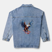 Patriottische Amerikaanse vlag Eagle Denim Jacket (Achterkant)
