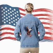 Patriottische Amerikaanse vlag Eagle Denim Jacket