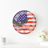 Patriottische Amerikaanse vlag-eagle-muurklok Grote Klok (Huis)