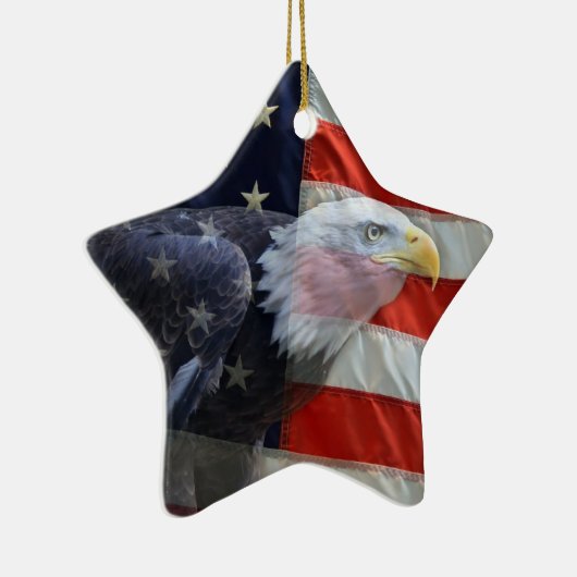Patriottische Amerikaanse vlag Eagle Ornament (Rechts)