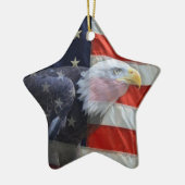 Patriottische Amerikaanse vlag Eagle Ornament (Links)
