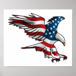Patriottische Amerikaanse vlag Eagle Poster