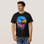 Patriottische Amerikaanse vlag Eagle T-shirt (Voorkant volledig)