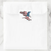 Patriottische Amerikaanse vlag Eagle Vierkante Sticker (Tas)