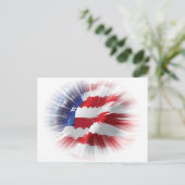 Patriottische Amerikaanse vlag een soort Briefkaart (Staand voorkant)