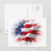 Patriottische Amerikaanse vlag een soort Briefkaart (Voorkant / Achterkant)