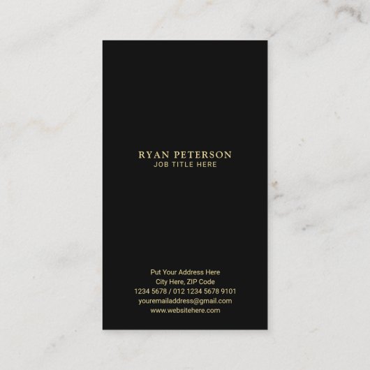 Patriottische Amerikaanse vlag Elegante gouden acc Visitekaartje (Achterkant)