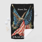 Patriottische Amerikaanse vlag en adelaar Amerikaa Golfhanddoek (Insitu)