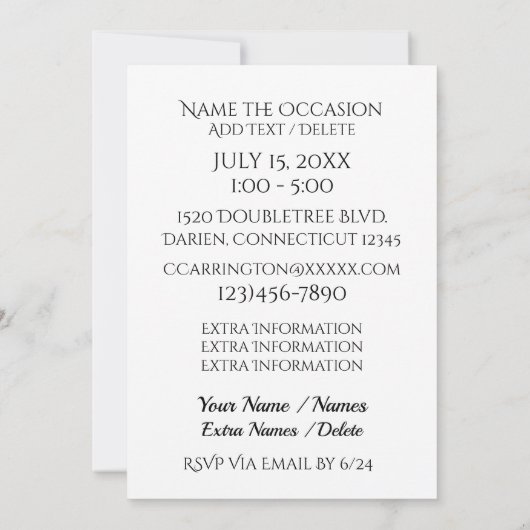 Patriottische Amerikaanse vlag en adelaar uitnodig Kaart (Achterkant)