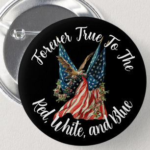 Patriottische Amerikaanse vlag en adelaar USA 250s Ronde Button 5,7 Cm