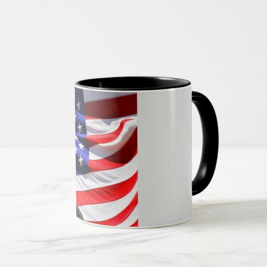 Patriottische Amerikaanse vlag en Amerikaanse adel Mok (Voorkant rechts)