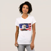 Patriottische Amerikaanse vlag en Amerikaanse adel T-shirt (Voorkant volledig)
