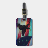 Patriottische Amerikaanse vlag en Eagle Bagagelabel (Voorkant verticaal)