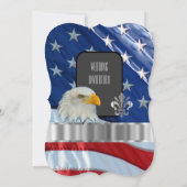Patriottische Amerikaanse vlag en eagle bruiloft Kaart (Achterkant)
