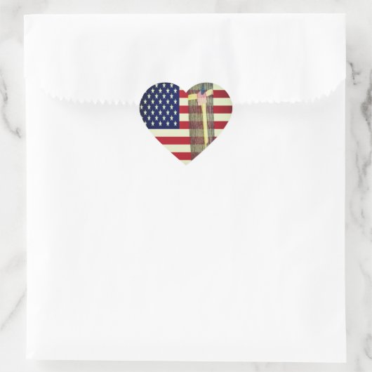 Patriottische Amerikaanse vlag en gele Sticker (Tas)