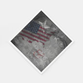Patriottische Amerikaanse vlag en huwelijk Servet (Hoek)