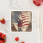  Patriottische Amerikaanse Vlag en Sinterklaas Servet (Insitu)